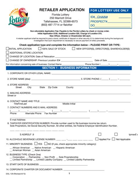 california lottery retailer application.